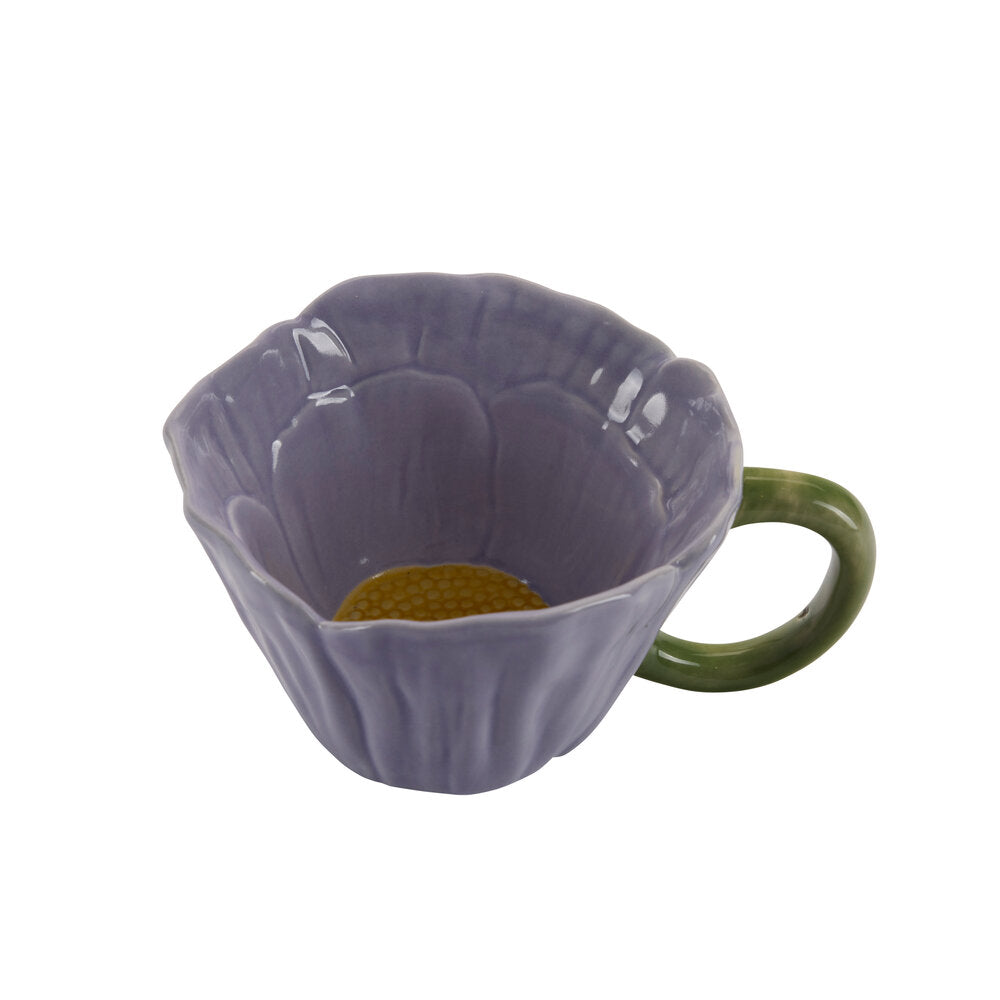 Blomster krus, Lilla - H6,5 cm